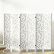 Clover Room Divider Screen Privacy Wood Dividers Stand 6 Panel White