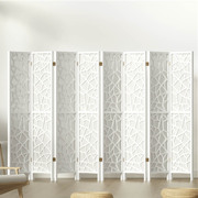 Clover Room Divider Screen Privacy Wood Dividers Stand 8 Panel White