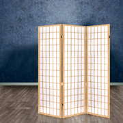 3 Panel Wooden Room Divider - Natural