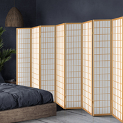 8 Panel Room Divider Privacy Screen Dividers Stand Oriental Vintage Natural