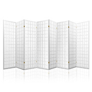  8 Panel Room Divider Privacy Screen Dividers Stand Oriental Vintage White