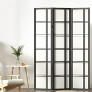 Room Divider Screen Privacy Wood Dividers Stand 3 Panel Nova Black