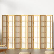 Room Divider Screen Privacy Wood Dividers Stand 8 Panel Nova Natural