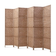6 Panel Room Divider Screen 245x170cm Woven Natural