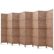 8 Panel Room Divider Screen 326x170cm Woven Natural