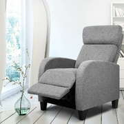Fabric Reclining Armchair - Grey