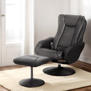 Recliner Chair Electric Heated Massage Chairs Faux Leather Cobble