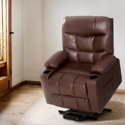 Recliner Chair Lift Assist Heated Massage Chair Leather Claude