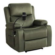 Recliner Chair Heated Massage Chair with Phone Holder Velvet