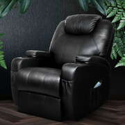 Recliner Chair Electric Massage Chairs Heated Lounge Sofa Leather