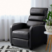 Recliner Armchair Brown Faux Leather Bolivia