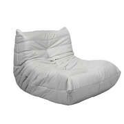 Elegant Floor Chair Caterpillar Sofa Grey - Wood Finish Classic