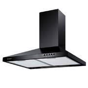DEVANTi 600mm 60cm Rangehood Stainless Steel Range Hood Home Kitchen Canopy Black