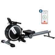 16 Level Magnetic Rowing Machine for Home with App Connect Black