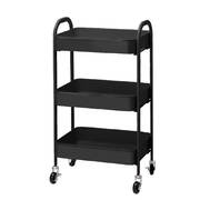 3 Tier Kitchen Stroage Cart Portable Rolling Rack Shelf Wheel Office Tool