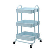 Artiss 3 Tier Kitchen Trolley Cart Utility Rolling Storage Shelf Rack Portable