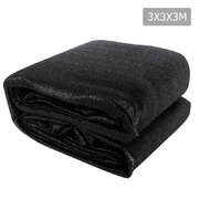 3 x 3 x 3m Triangle Shade Sail Cloth - Black