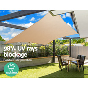 Instahut 3x5m Shade Sail Sun Shadecloth Canopy 280gsm Sand 