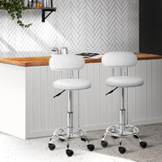  set of 2 Salon Stool Swivel Barber Chair Backrest Hairdressing Hydraulic Height