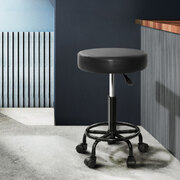 2x Salon Stool Round Swivel Chair