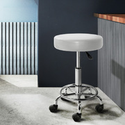 Round Chair Stools Salon Stool White Swivel Beauty Barber Hairdressing
