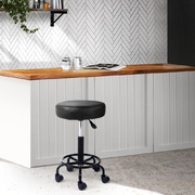 Round Salon Stool Stools Black Swivel Barber Hair Hydraulic Chairs Lift