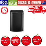 82L Motion Sensor Bin Rubbish Automatic Black