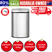 50L Sensor Bin Motion Rubbish Automatic Silver