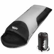 Camping Envelope Sleeping Bag Single Grey black