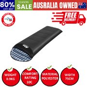 Weisshorn Sleeping Bag Single Camping Hiking Winter Thermal Grey