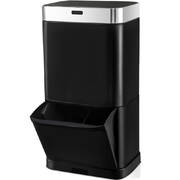 Devanti 70L Sensor Bin Stainless Steel Recycling Drawer Rubbish Bin Black