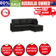 Modular Sofa Chaise Set 4-seater Dark Grey