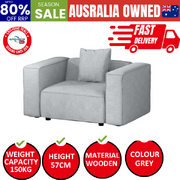 Modular Sofa Chaise Set 1-Seater Grey