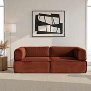 Convertible Folding Sofa Bed Orange Sleeper Couch Space-Saving Lounge Sofa