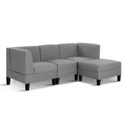 4 Seater Sofa Set Bed Modular Lounge Chair Chaise Suite Fabric