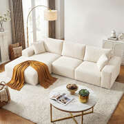3 Seater Modular Corduroy Sofa Bed L-Shape | EXTG