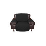 1 Seater Sofa Covers Quilted Couch Lounge Protectors Slipcovers Black