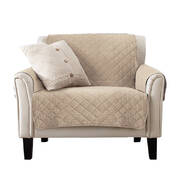 1 Seater Couch Sofa Cover Removable Quilted Slipcover Pet Kids Protector