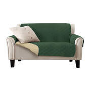SOFA COVER COUCH SLIPCOVERS WATERPROOF COFFEE AND KHAKI 224CM X 190CM