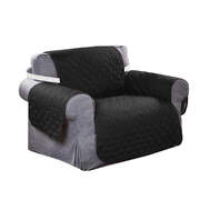 SOFA COVER COUCH SLIPCOVERS WATERPROOF BLACK 173CM X 200CM