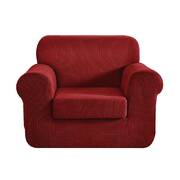 2-piece Sofa Cover Elastic Stretch Couch Covers Protector 1 Steater Burgundy