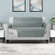 Sofa Cover Quilted Couch Covers 100% Water Resistant 3 Seater Grey