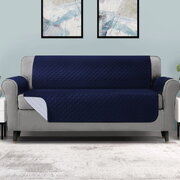 Sofa Cover Quilted Couch Covers 100% Water Resistant 4 Seater Navy