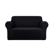 Sofa Cover Elastic Stretchable Couch Covers Black 2 Seater