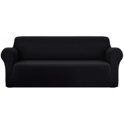 Sofa Cover Elastic Stretchable Couch Covers Black 4 Seater