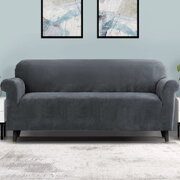 Sofa Cover Couch Covers 4 Seater Velvet Grey