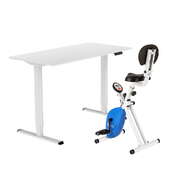 Under Desk Folding X-Bike 120cm Magnetic Resistance White for Standing Desk