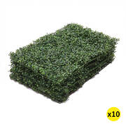 10x Artificial Boxwood Hedge Green Wall Mat Fence