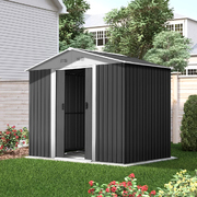Garden Shed 2.58X2.07M W/Metal Base Sheds Outdoor Storage Double Door