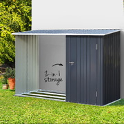Galvanized Steel Garden Shed | Outdoor Storage Workshop | 2.49x1.04M Tool House